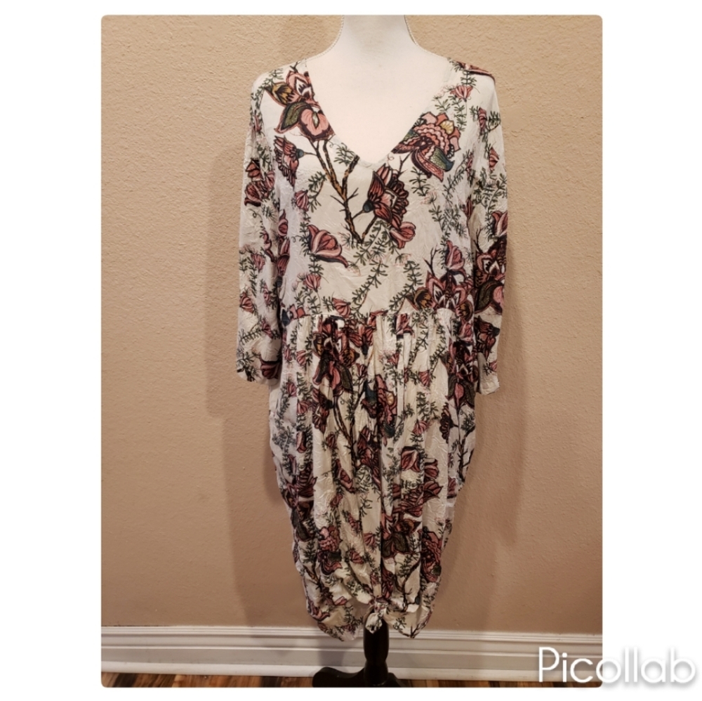 Masai Noori Floral Side Pockets Crinkle Dress